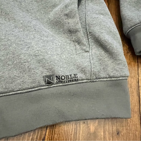 Noble Outfitters Mens 3XL hoodie Quilted Lined gray Heavy Duty YKK Zip - Picture 3 of 8